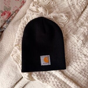 Carhartt Black Knit Beanie with Carhartt Tag